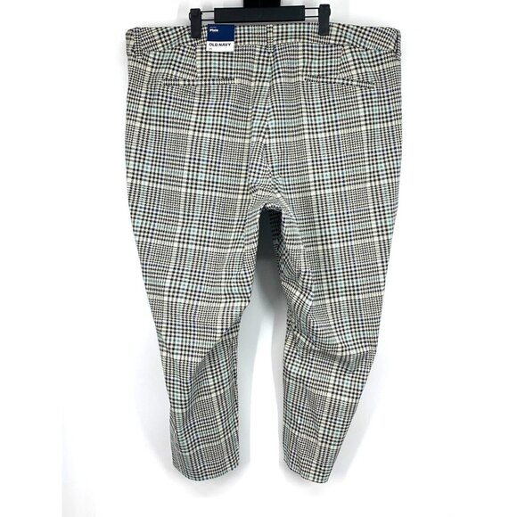 Old Navy Pixie Pants Plaid Printed High Rise Ankle NWT - Picture 7 of 11